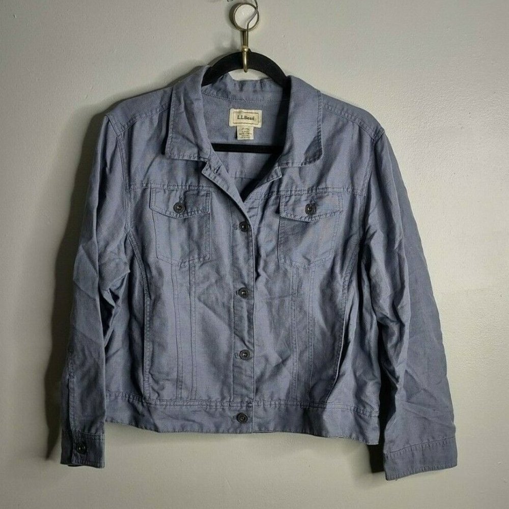 L.L. Bean Women's Utility Jacket - Light Blue